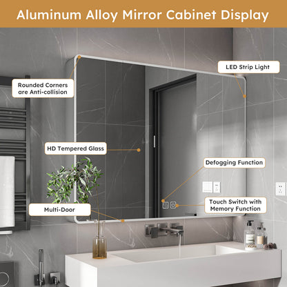 35&quot; x 28&quot; LED Medicine Cabinet with Defogger