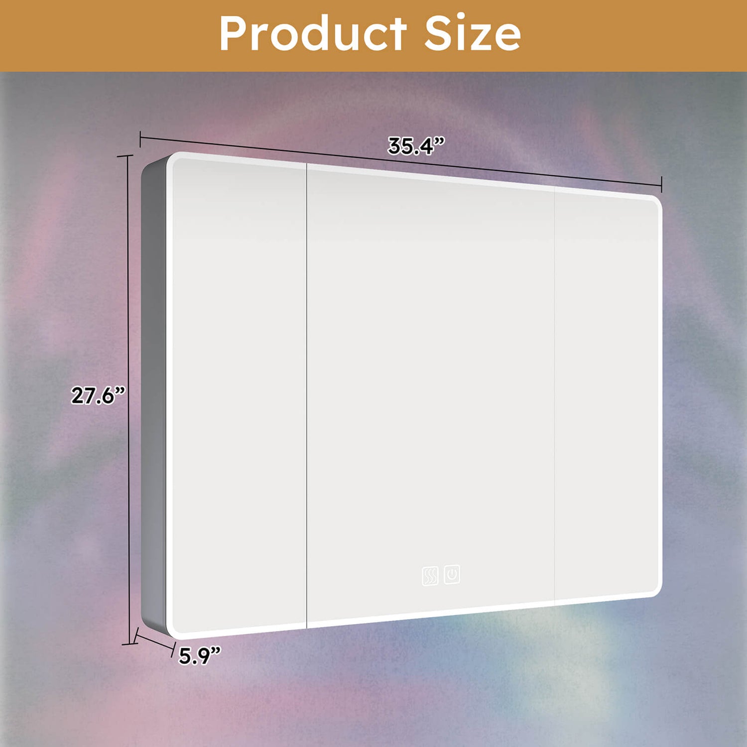 35&quot; x 28&quot; LED Medicine Cabinet with Defogger