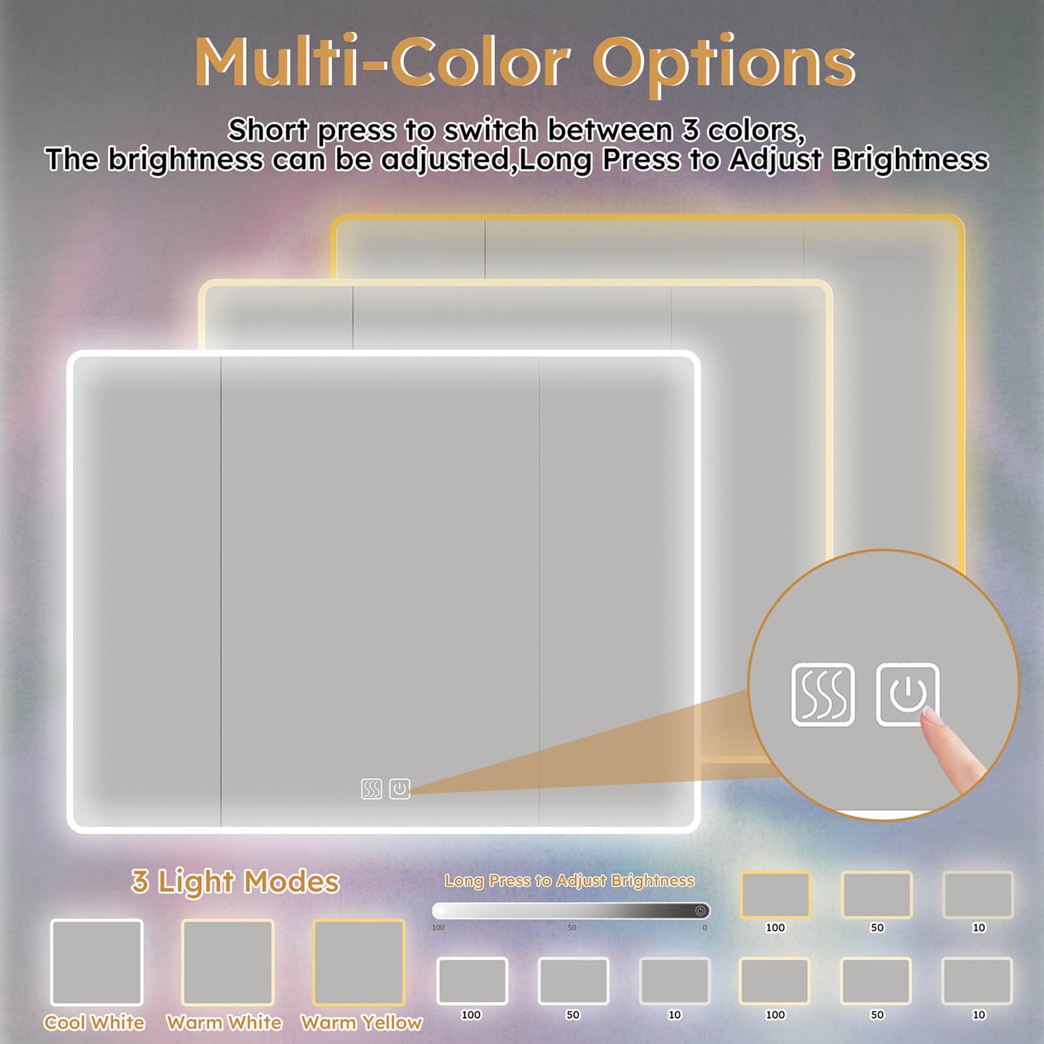 35&quot; x 28&quot; LED Medicine Cabinet with Defogger