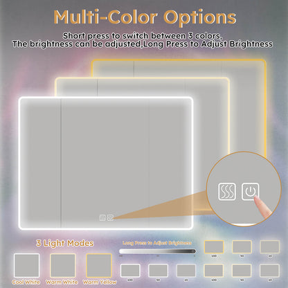 35&quot; x 28&quot; LED Medicine Cabinet with Defogger