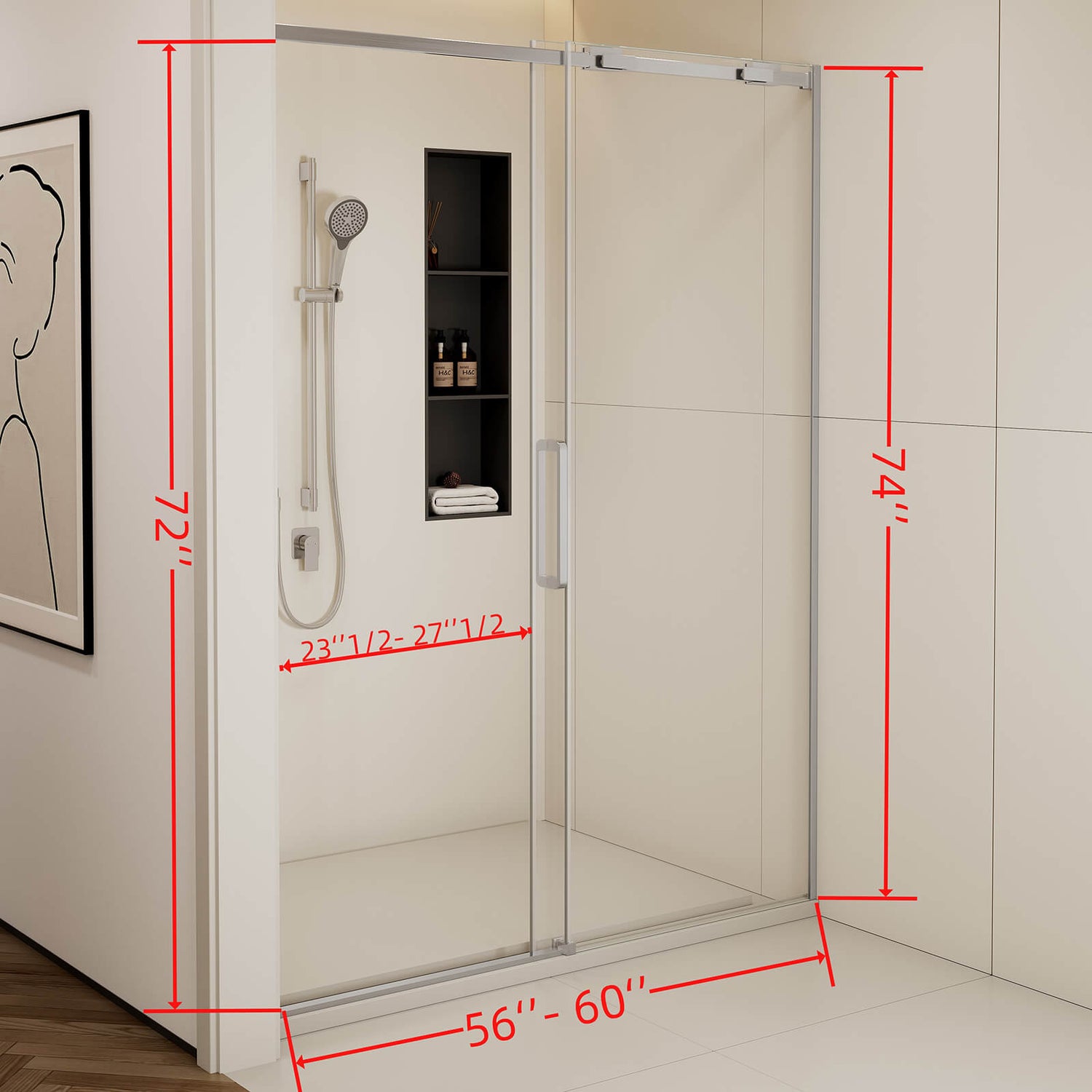 W2965GTP277289 shower door size specifications