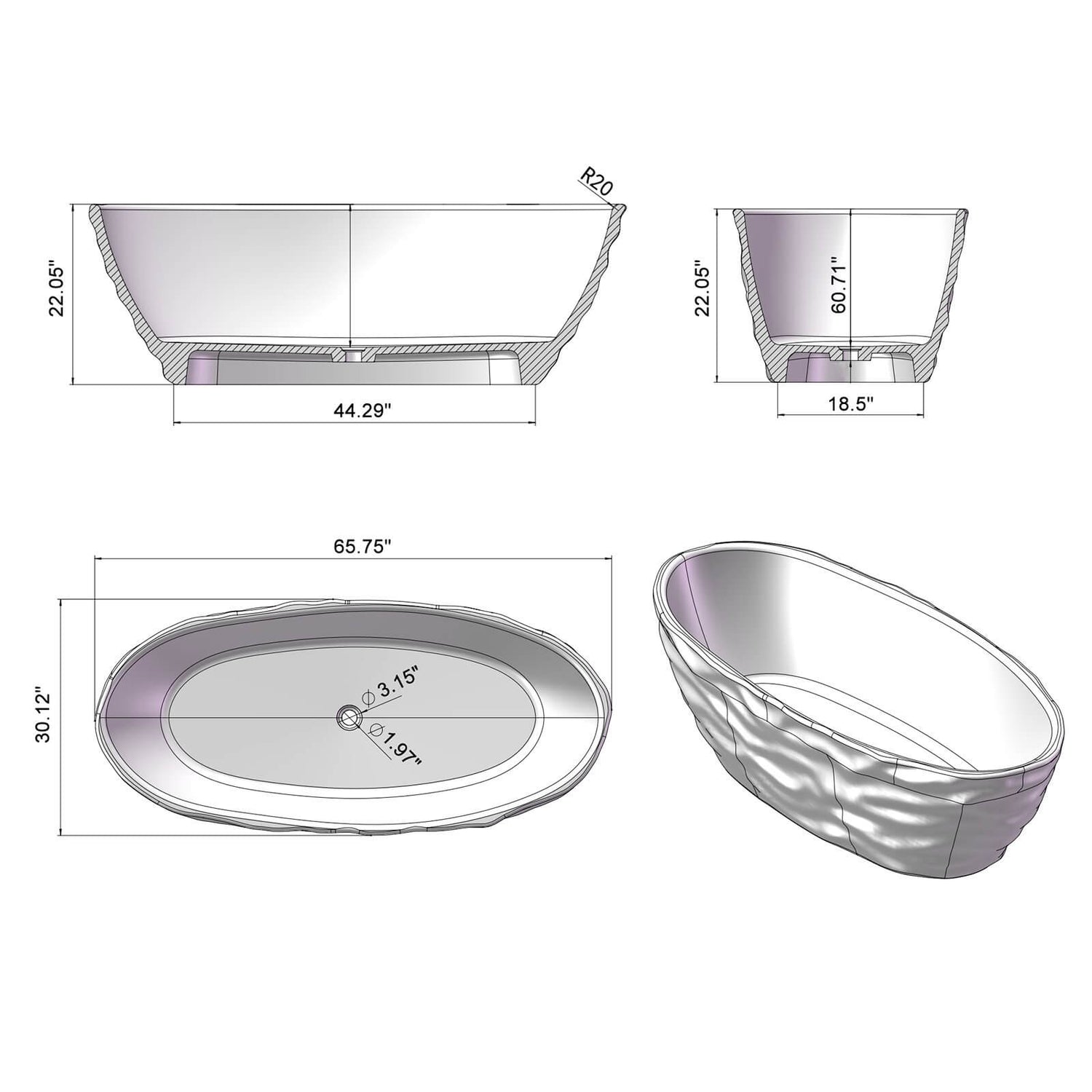 W3034GTP280354 Dimensions