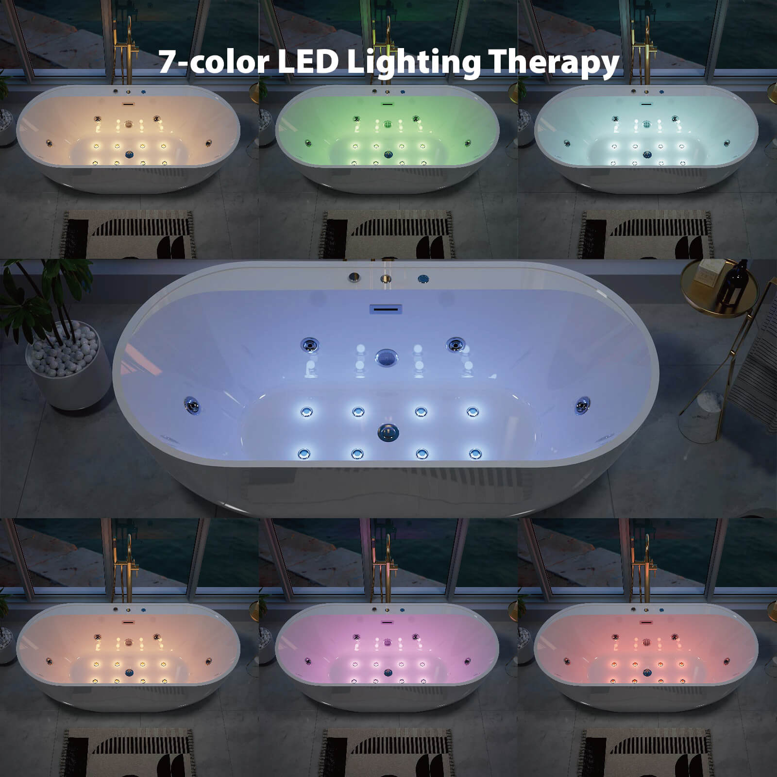 W3605GTP361170 Jacuzzi LED and Jet Nozzle Function Introduction