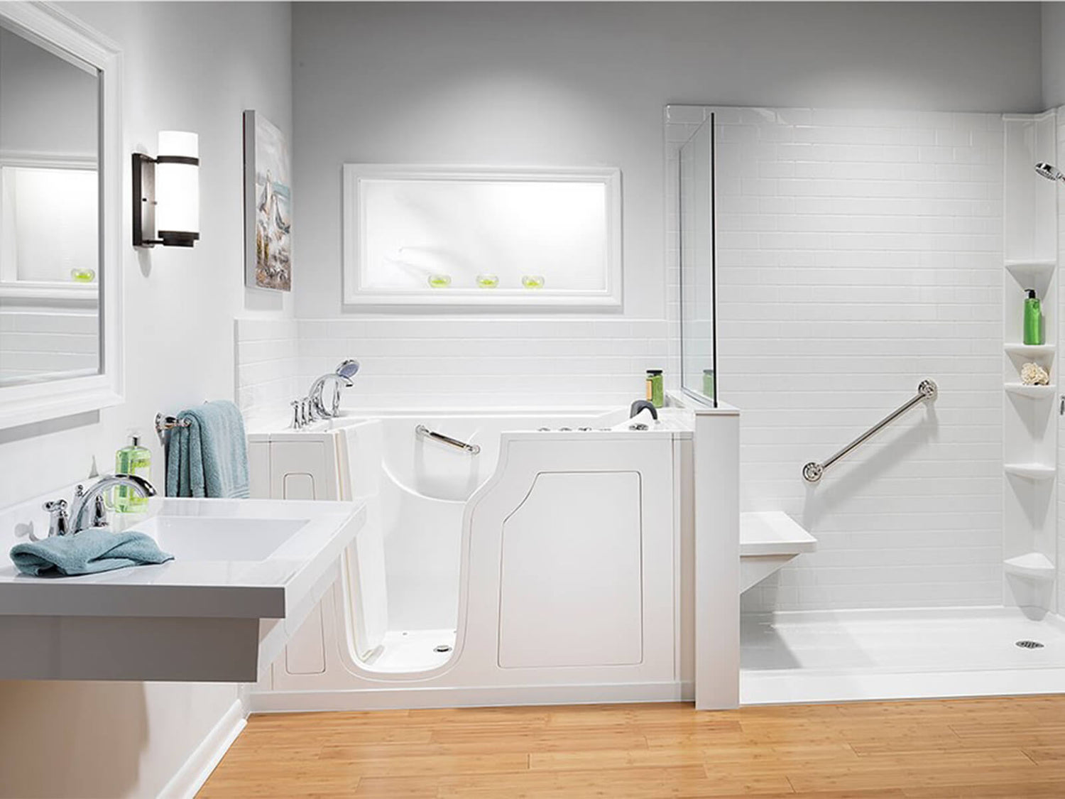 Walk-in bathtubs for people with poor mobility