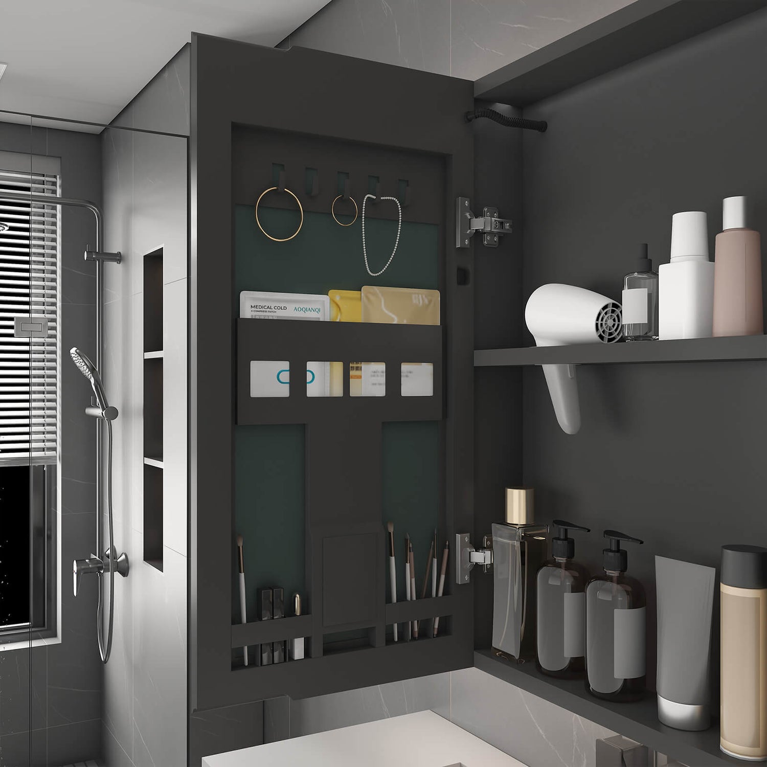 35&quot; x 28&quot; LED Medicine Cabinet with Defogger