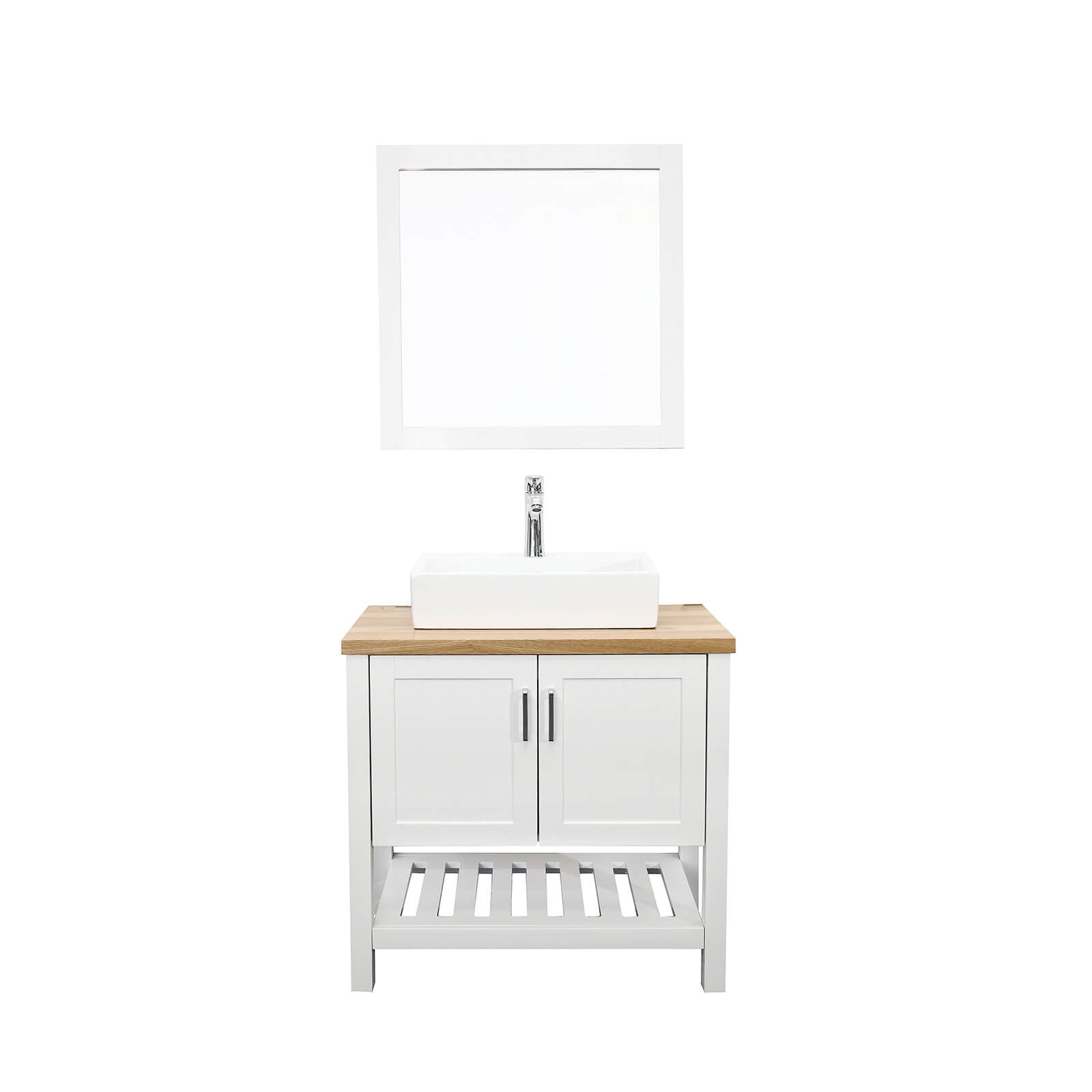 32&quot; Freestanding Vessel Vanity with Solid Wood Structure