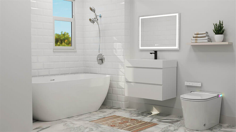 White Bathroom Furniture Sets