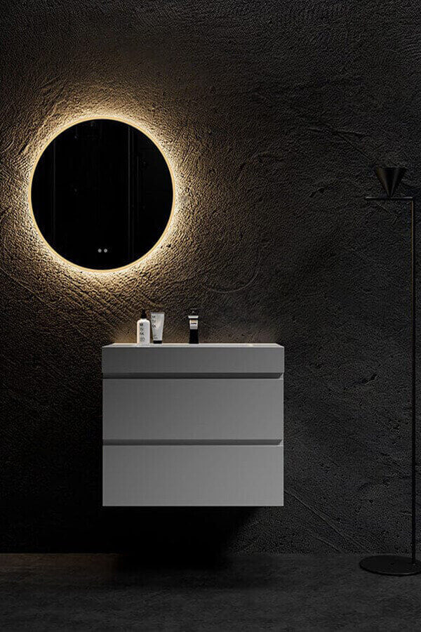 White Bathroom Vanity with Sink