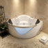 White Corner Whirlpool Bathtub Modern Bathroom 59 Inch