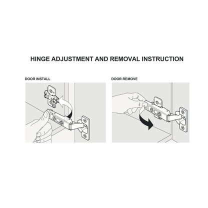 White Oak Bathroom Vanity Cabinet Door Hinge Installation and Removal Instructions