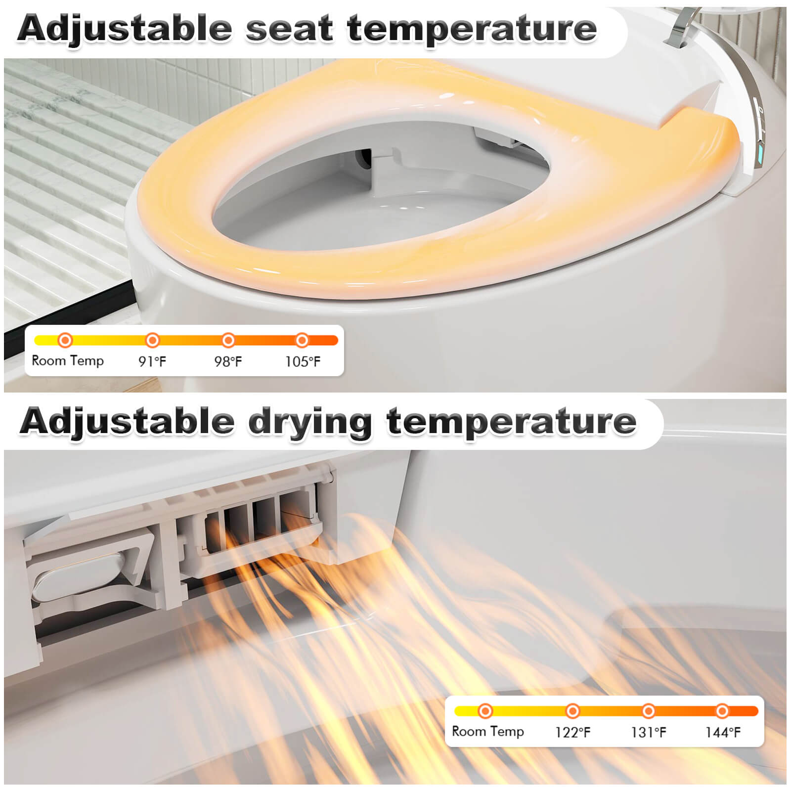 Modern Egg-Shaped Floor Mounted Smart Toilet with Built-in Water Tank
