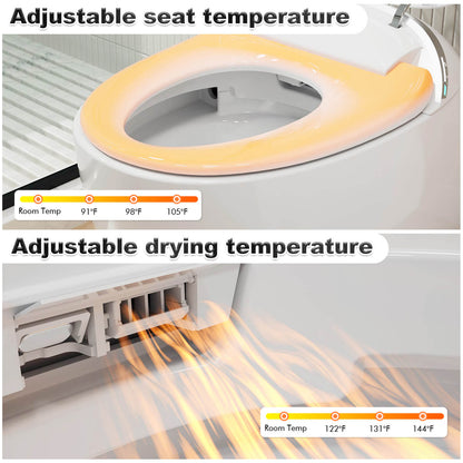 Modern Egg-Shaped Floor Mounted Smart Toilet with Built-in Water Tank