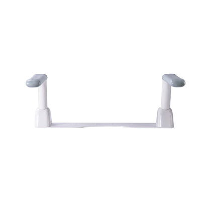 Widened grip toilet safety rails for elderly and mobility support