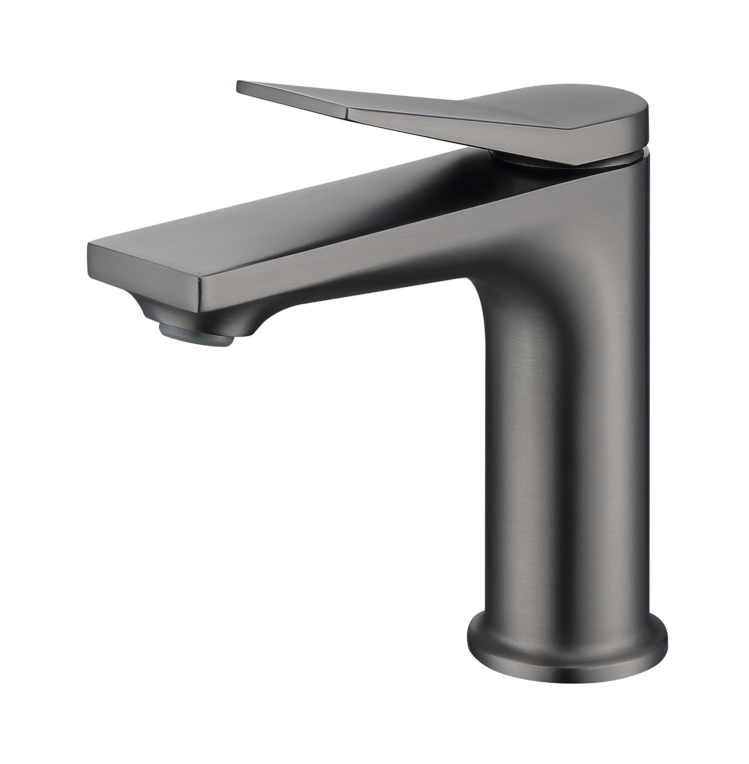 White background image of Grey Single Hole Single Handle Bathroom Faucet