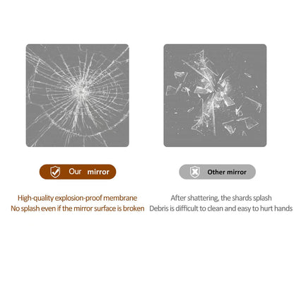 55"x 15" Full Length Silver Explosion-Proof Mirror with Rounded Corners