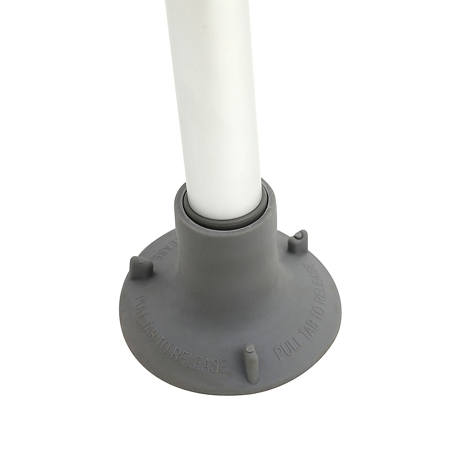 aluminum toilet safety rail frame with suction cup base stability design