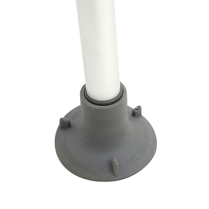 aluminum toilet safety rail frame with suction cup base stability design