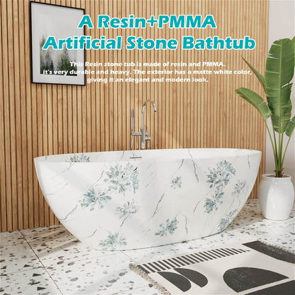 artistic freestanding bathtub with smooth matte surface