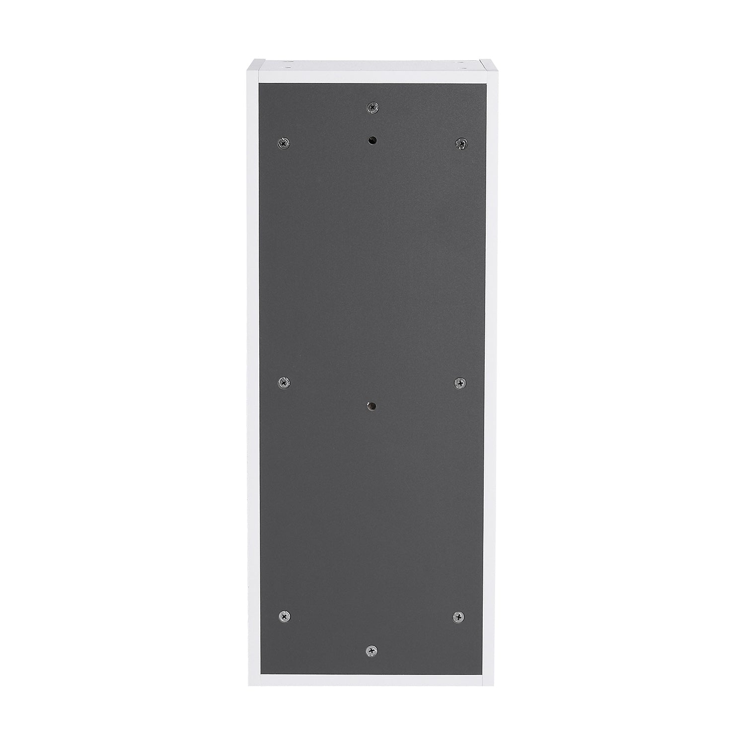 back view of 12 inch white wall cabinet 