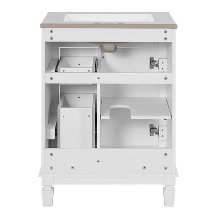 back view of 24 inch bathroom vanity cabinet