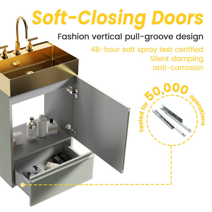 bathroom vanity soft close door feature durable hardware system