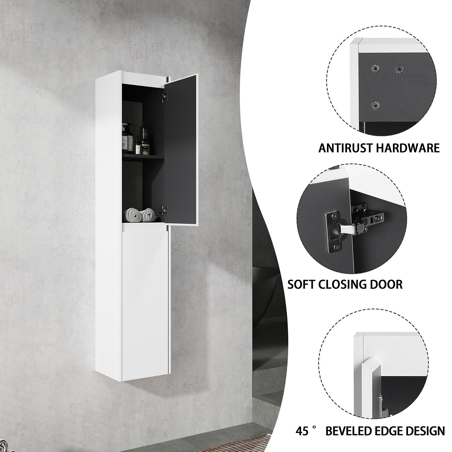 bathroom wall cabinet details