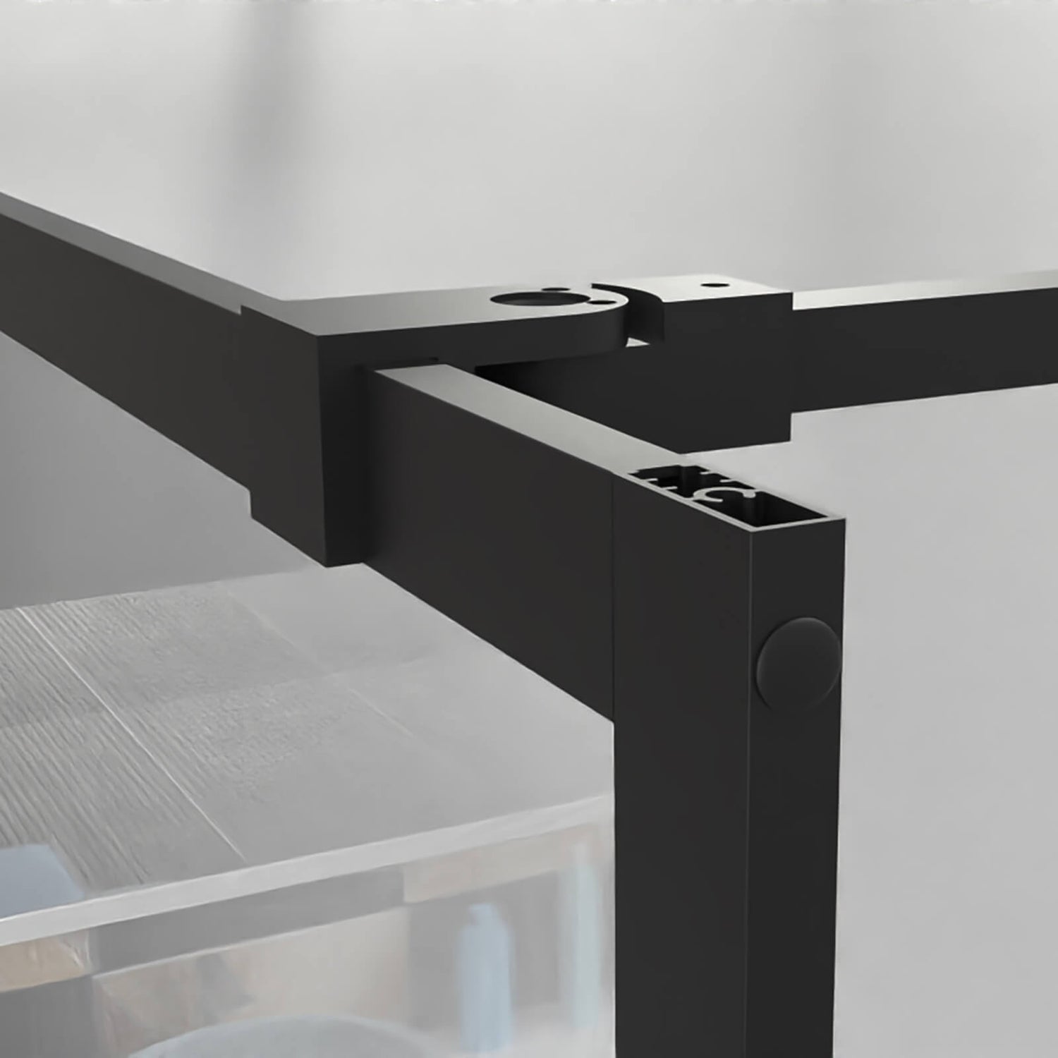 black framed glass shower screen panel for industrial style bathrooms