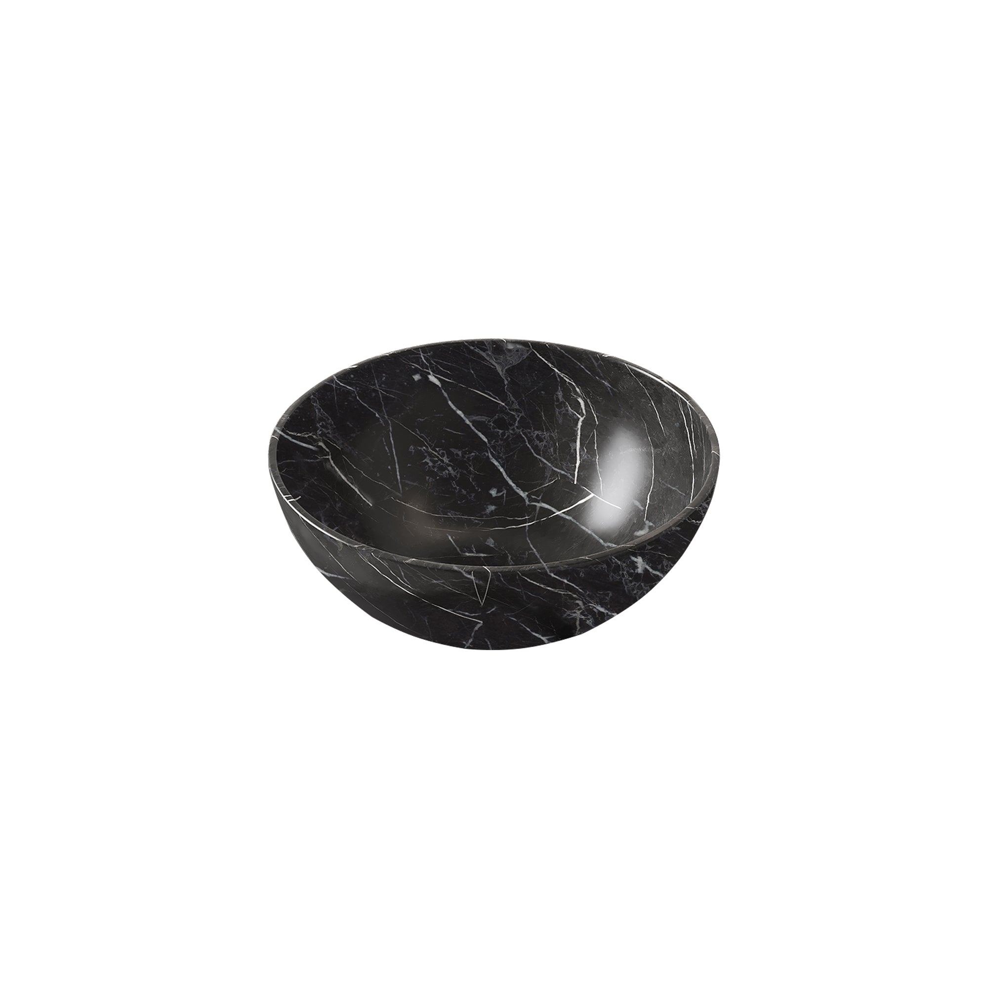 Black Bowl Ceramic Above-Counter Vessel Sink with Stone Pattern smooth stone-patterned bowl exterior