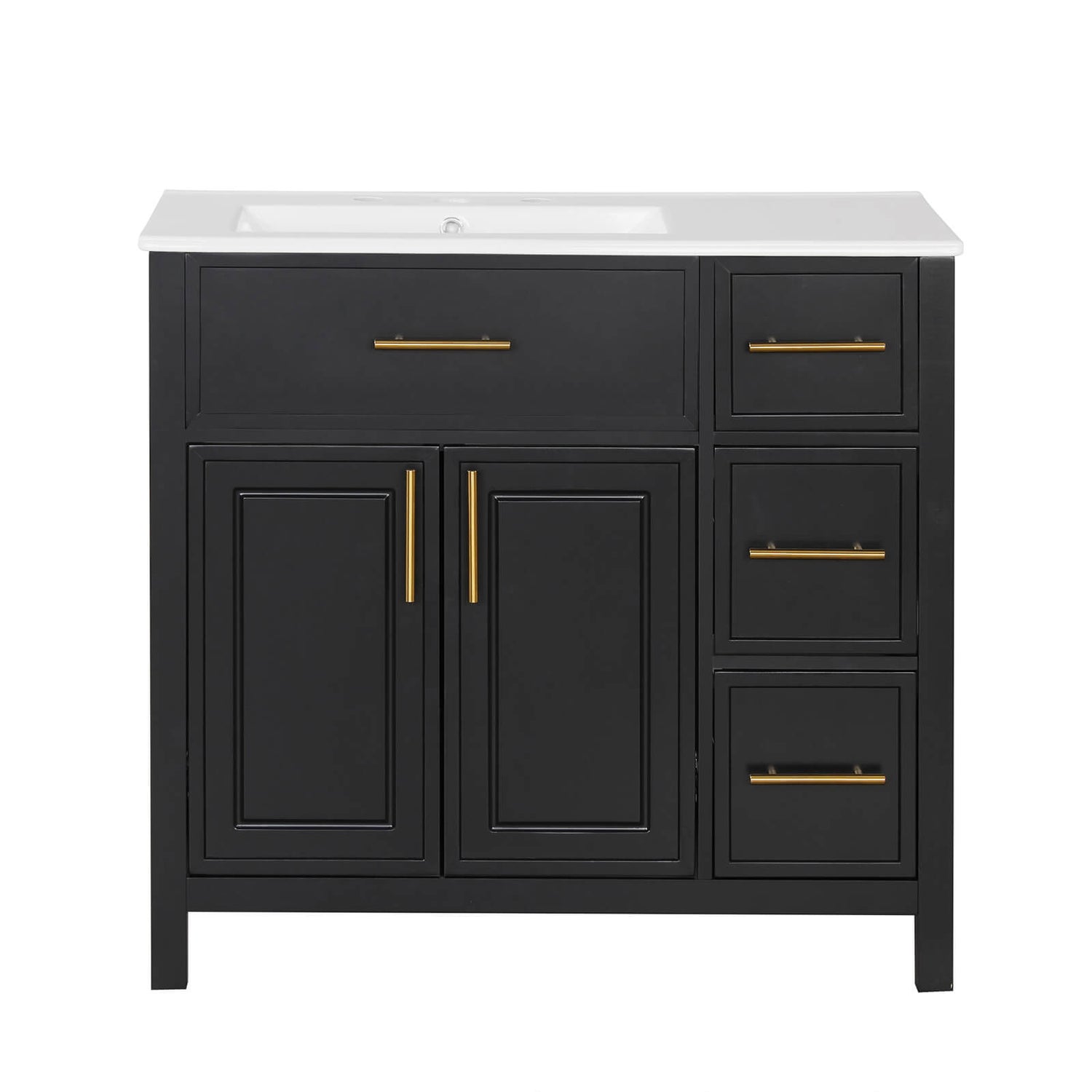 ceramic sink vanity with extended counter space
