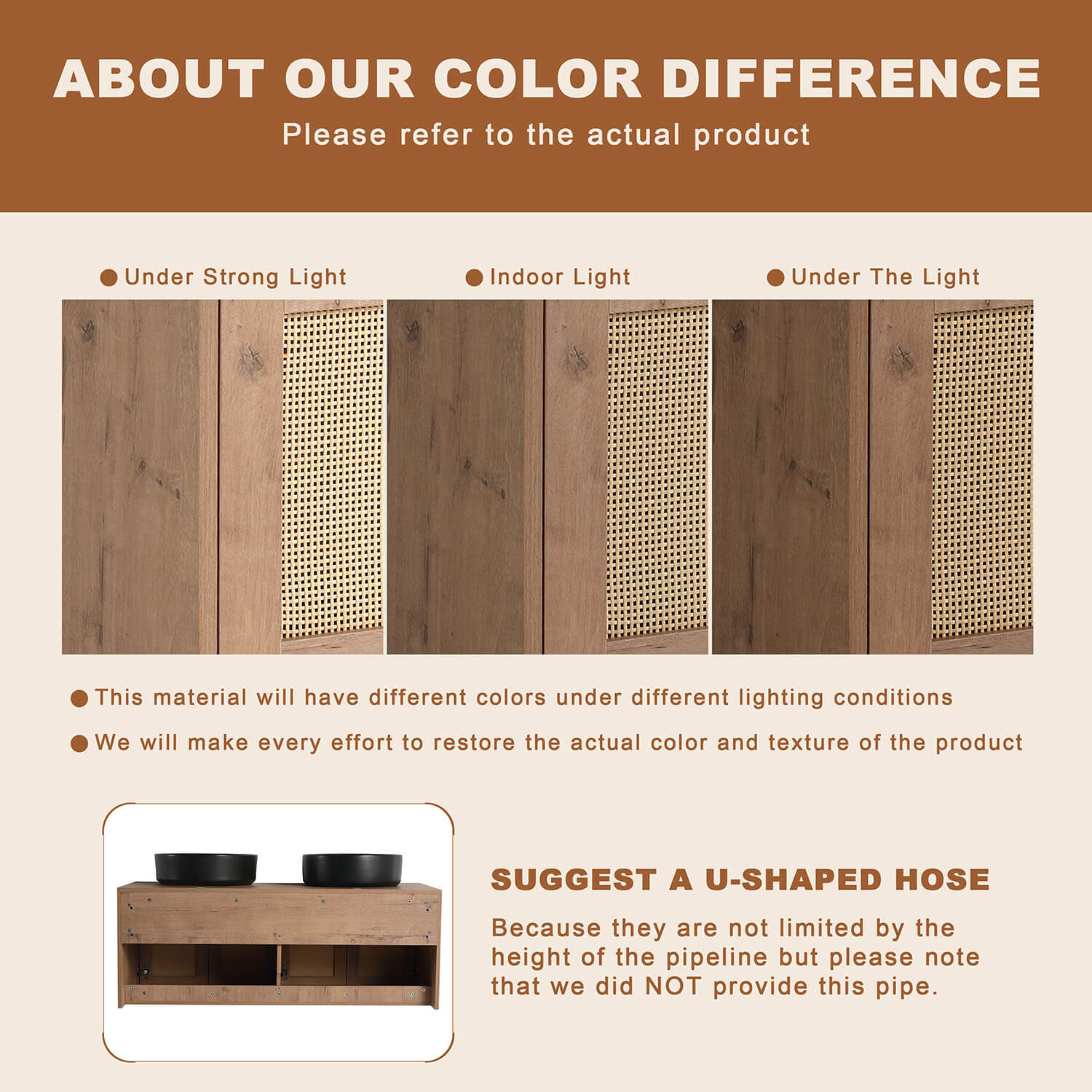 color difference of cabinet material