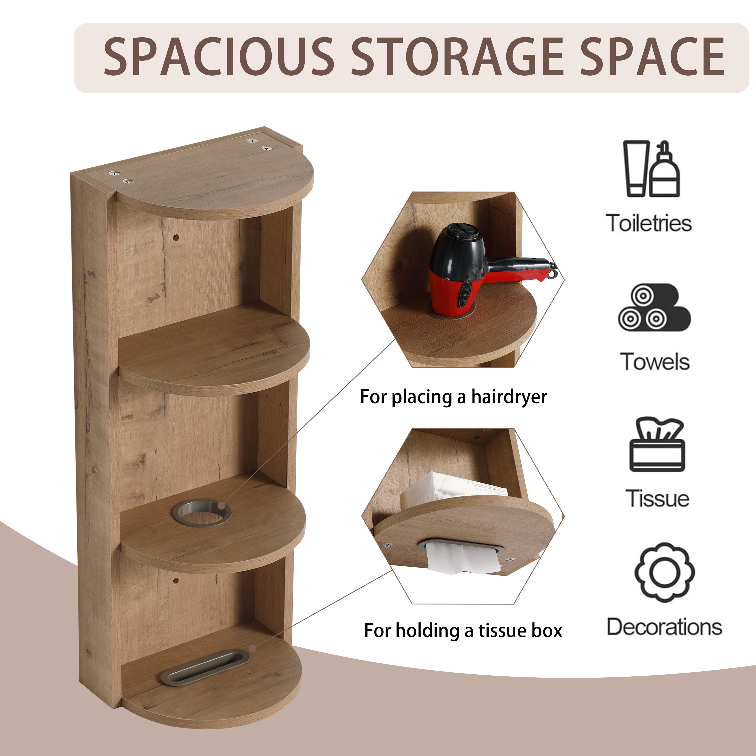 details of 12 inch Bathroom Wall Storage Cabinet