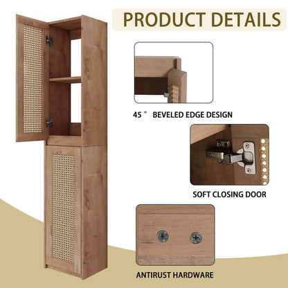 details of 24 inch White Oak Bathroom Wall Cabinet