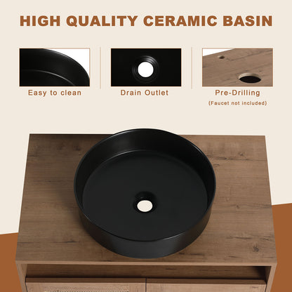 details of black Ceramic Sink