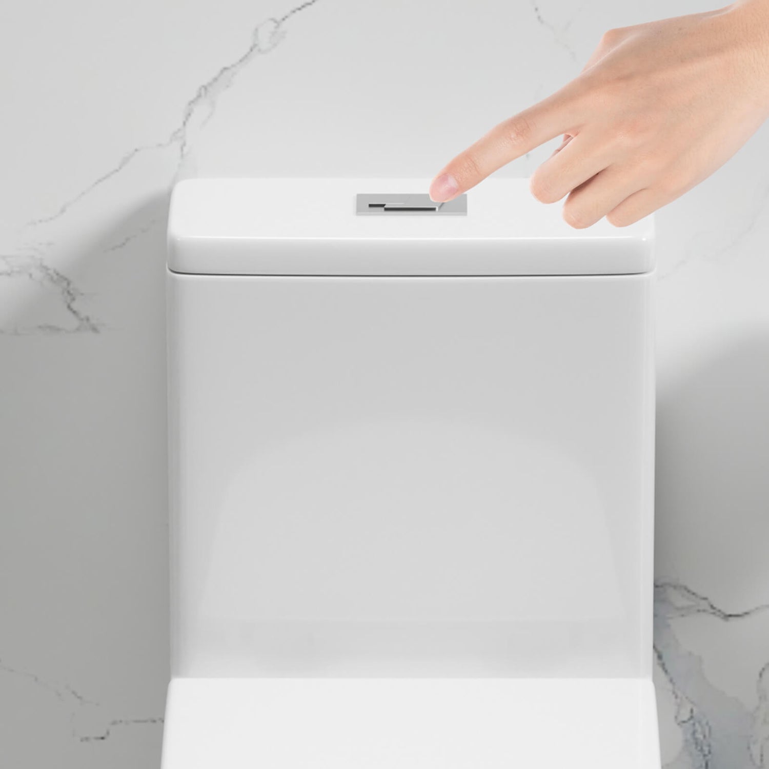 eco friendly toilet with water saving dual flush feature