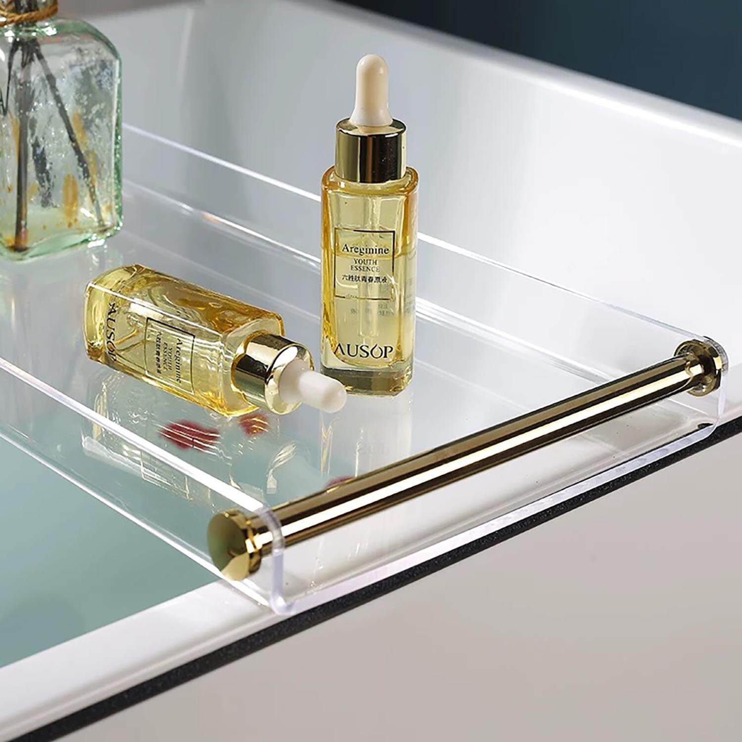 eco friendly transparent bathtub tray for modern bathrooms