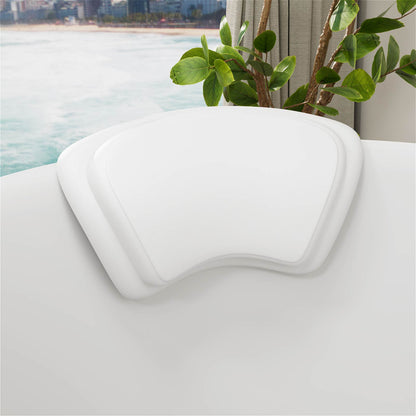 ergonomic white bathtub pillow with polyurethane material