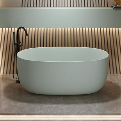 freestanding 51 inch soaking tub with built in overflow