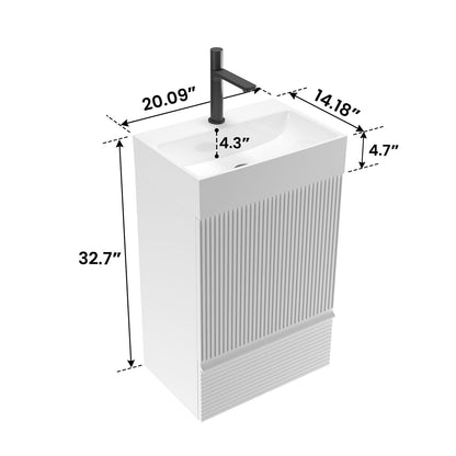 freestanding 20 inch bathroom vanity dimension