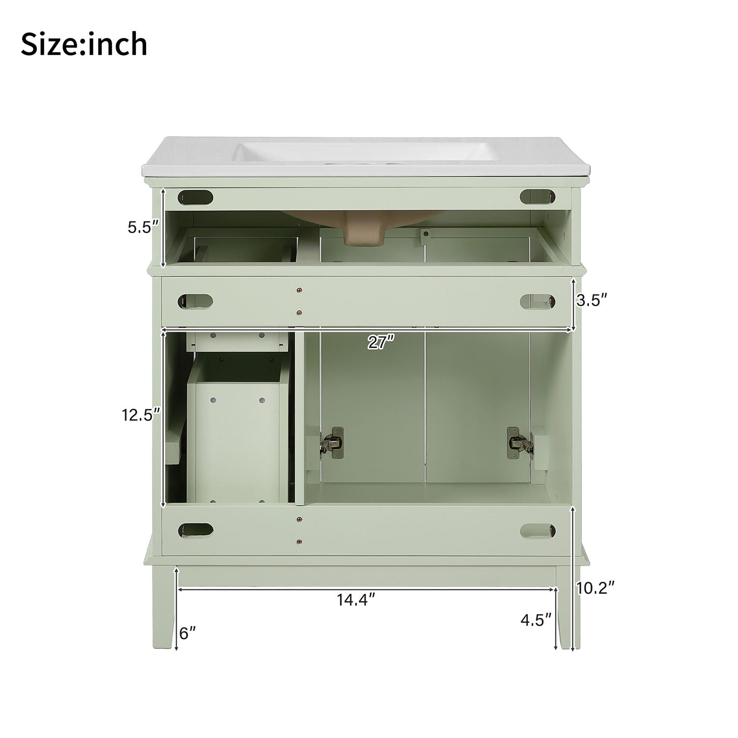 green solid wood bathroom vanity cabinet dimensions