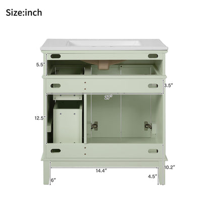 green solid wood bathroom vanity cabinet dimensions