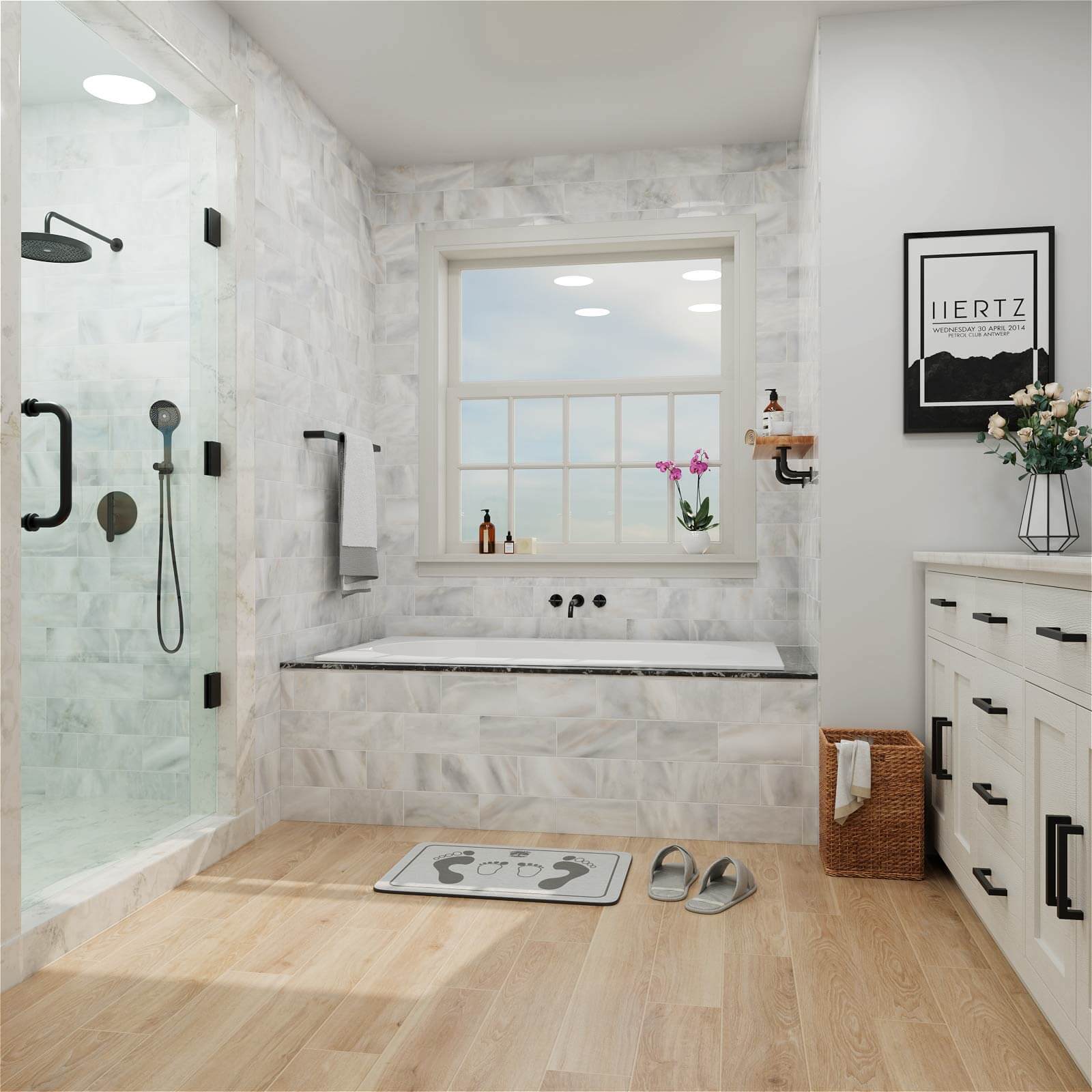 luxury solid surface bathtub designed for drop in installation