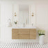 luxury 48 inch floating bathroom vanity with integrated sink front view