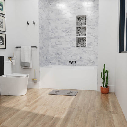 60&quot; Solid Surface Alcove Soaking Bathtub