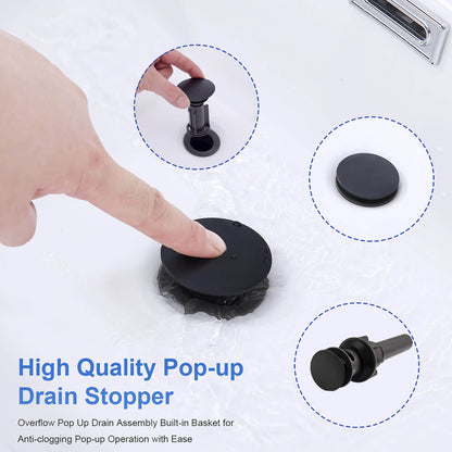 matte black pop-up drain stopper