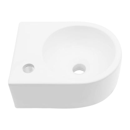 minimalist ceramic sink with rounded corners and sleek design