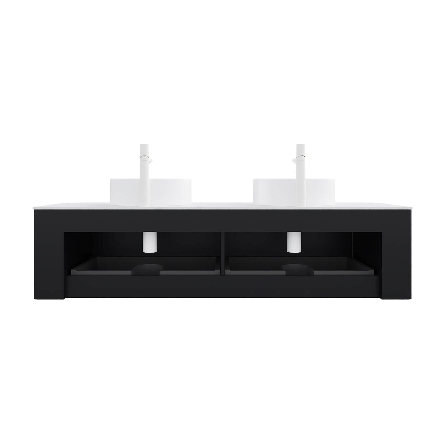 modern pre assembled bathroom vanity in sleek black