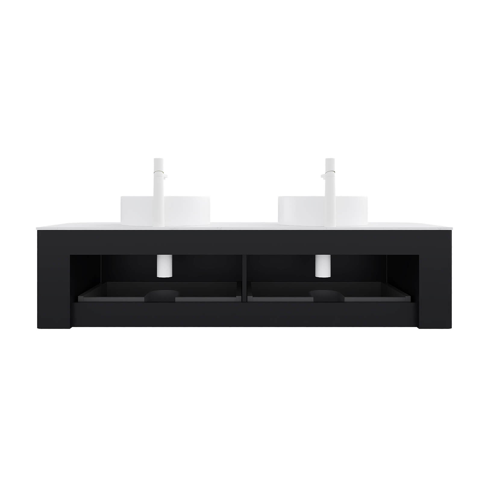 modern pre assembled bathroom vanity in sleek black