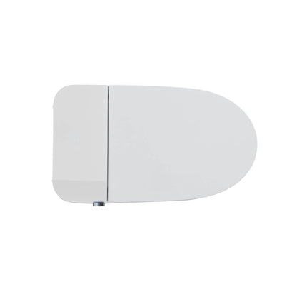 modern white smart toilet with LED digital display