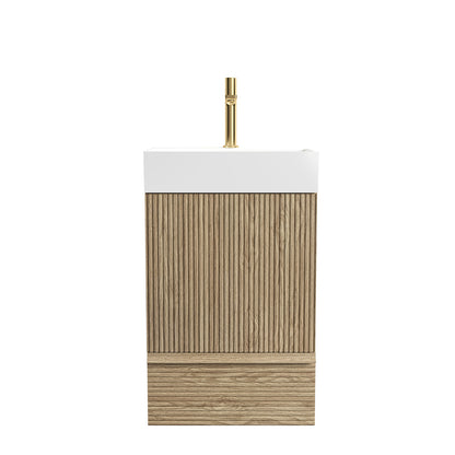 modern bathroom vanity white oak color