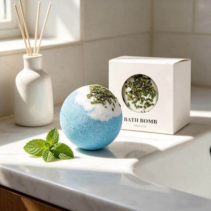Ocean Scented Bath Bombs USA, Spa Bath Bombs for Relaxation (Set of 4)